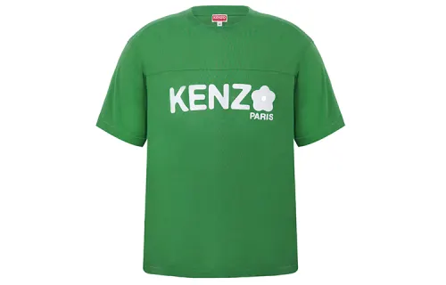 KENZO T Shirts Men's Green Crew Neck Moderate Straight Fit