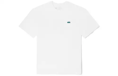 Vans T Shirts Unisex White Crew Neck Moderate Straight Fit