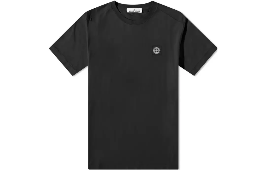 STONE ISLAND Logo Patch Crewneck T Shirt