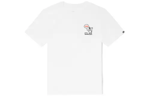 Vans T Shirts Unisex White Crew Neck Moderate Straight Fit