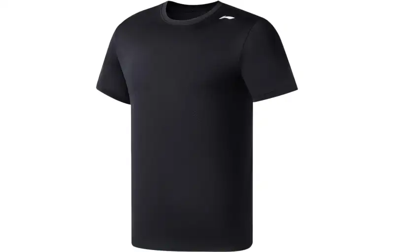 Li Ning Fitness Series T Shirts Men's Crew Neck Moderate Straight Fit