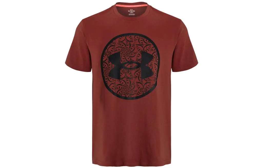 Under Armour T-Shirts Men's Red Crew Neck Moderate Straight Fit