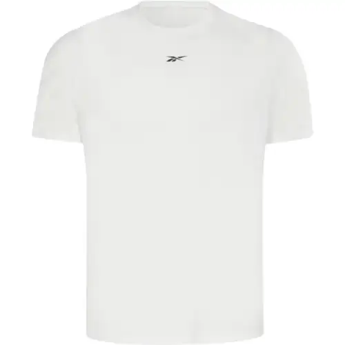Reebok T Shirts Men's White Crew Neck Thin Straight Fit
