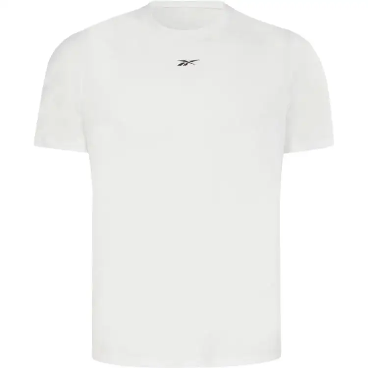 Reebok T Shirts Men's White Crew Neck Thin Straight Fit
