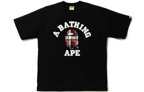 Bape Check College Relaxed Fit Tee