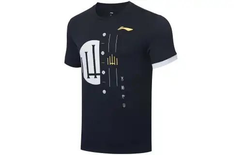 Li Ning Badminton Collection Short Sleeved T Shirts Unisex Black
