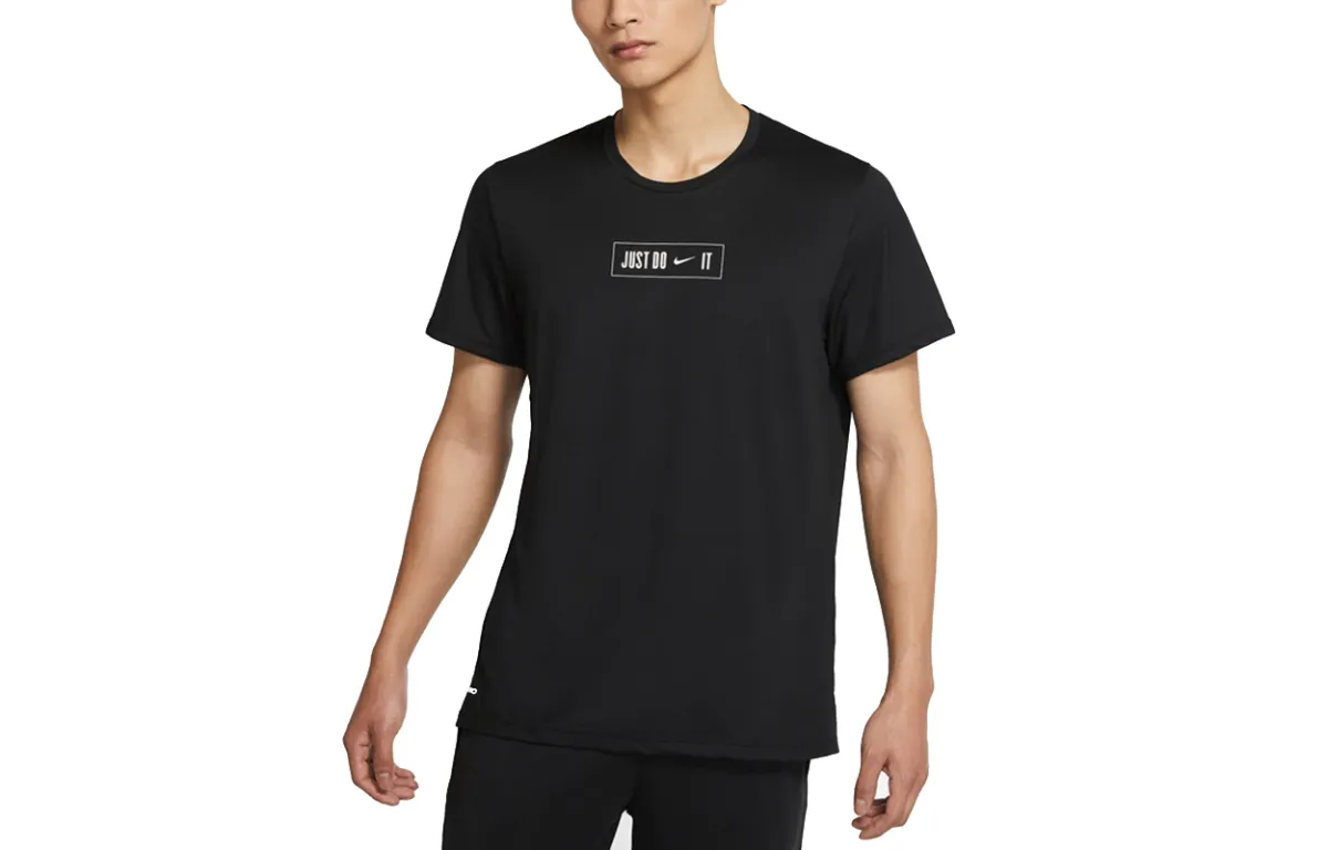 Nike T-Shirts Men's Black Crew Neck Moderate Other