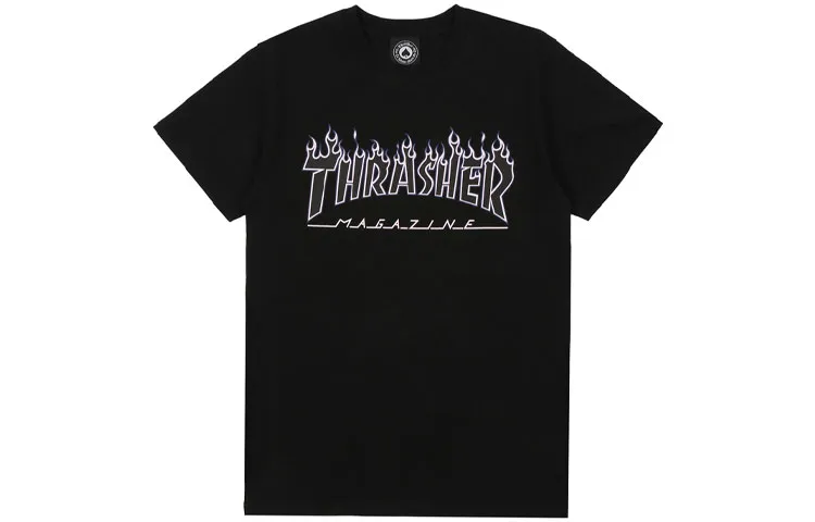 Thrasher SS22 T Shirt US Version Unisex Black