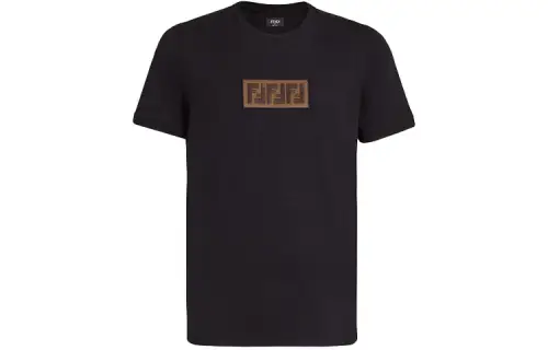 FENDI Cotton Slim Fit T-shirt Black