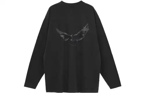 YEEZY x Gap X Balenciaga Dove Longsleeve Tee Washed Black Logo T Shirt Unisex Washed Black