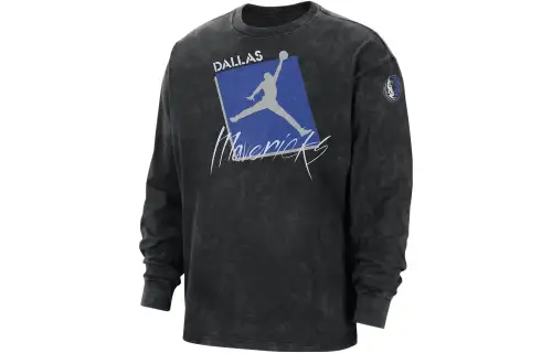 JORDAN Dallas Mavericks Courtside Statement Edition Men's JORDAN Max90 Nba Long-Sleeve T-Shirt