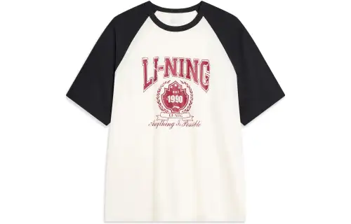 Li Ning Sports Fashion Collection T Shirt Unisex Ecru