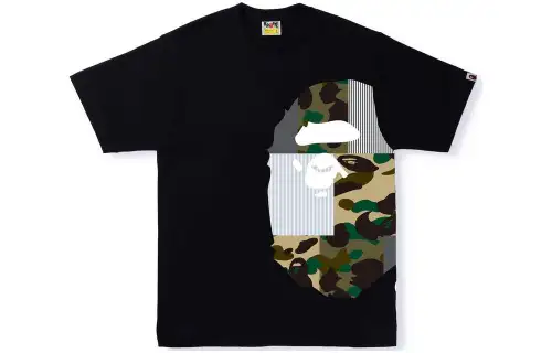 Bape Military Crazy Side Big Ape Head Tee
