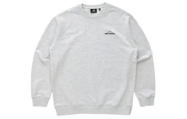 New Balance T Shirts Men's Gray Crew Neck Moderate Straight Fit