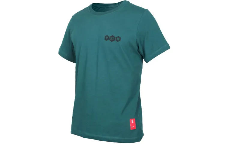Nike Dri-Fit T-Shirts Men's Green Crew Neck Moderate Straight Fit
