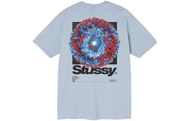 Stussy T Shirts Men's Crew Neck Moderate Straight Fit