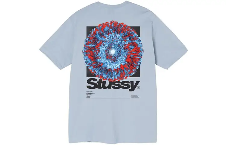 Stussy T Shirts Men's Crew Neck Moderate Straight Fit