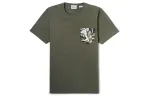 Timberland T Shirts Men's Green Crew Neck Moderate Straight Fit