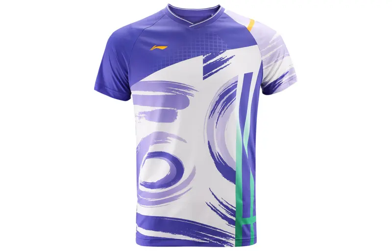 Li Ning T Shirt Men's Flower Baskets Purple