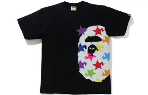 Bape Sta Pattern Side Big Ape Head Tee