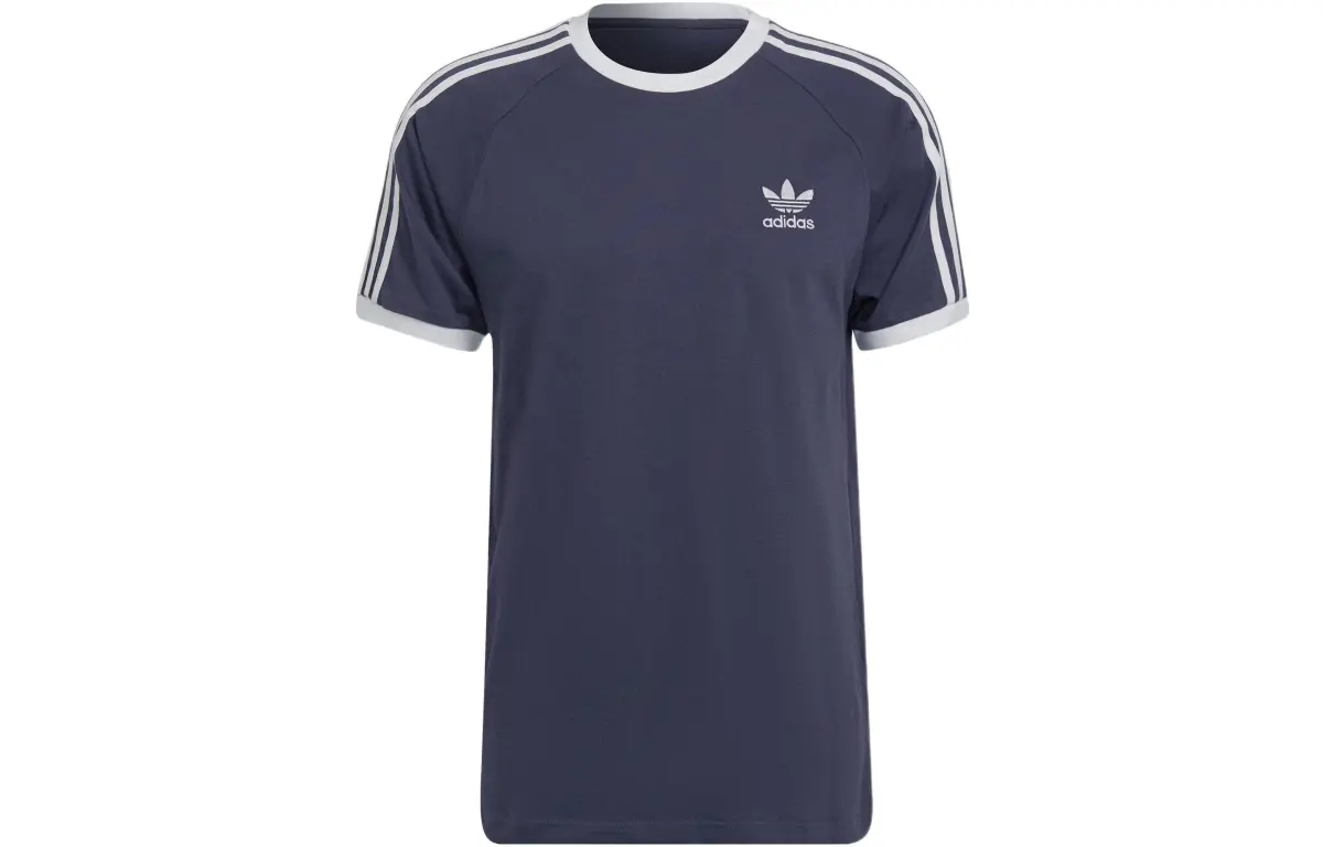 Adidas Originals T Shirt Set in Shoulder Men's Blue Purple