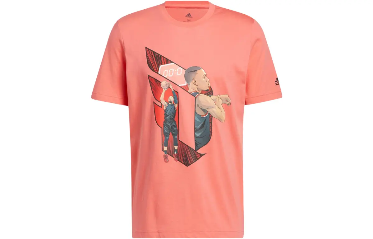 Adidas Set in Sleeve T Shirt Men's Pink