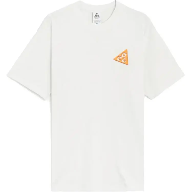 Nike T-Shirts Men's White Crew Neck Moderate Straight Fit