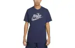 Nike T Shirts Men's Blue Purple Crew Neck Moderate Straight Fit