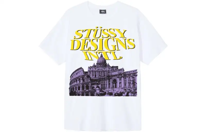 Stussy T Shirts Men's Crew Neck Moderate