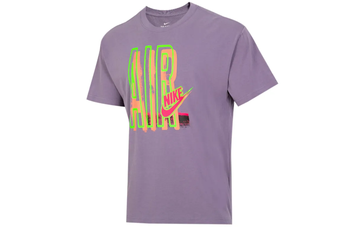 Nike Drop Shoulder Sleeve T Shirt Men's Purple