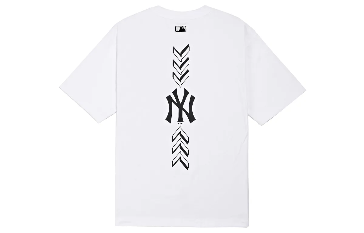 MLB New York Yankees T-Shirts Unisex White Crew Neck Moderate Straight Fit