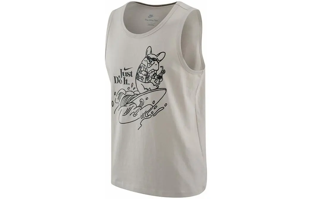 Nike T-Shirts Men's Gray Crew Neck Moderate
