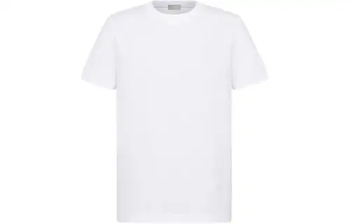 DIOR T Shirts Men's White Crew Neck Moderate