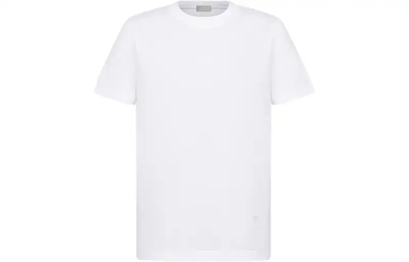 DIOR T Shirts Men's White Crew Neck Moderate