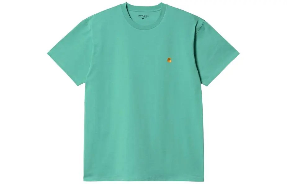 Carhartt WIP SS23 CHROMO T-Shirts Men's Green Crew Neck Moderate Straight Fit