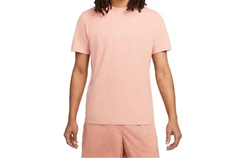 Jordan Air Men's Letter Print Short-Sleeve T-Shirt Pink