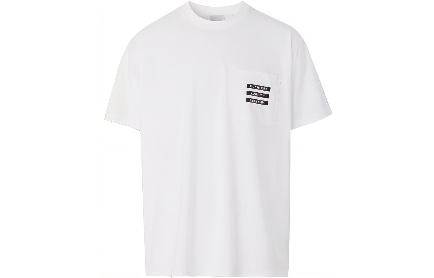 Burberry Burberry SS21 statue printed cotton loose short-sleeved T-shirt men's white
