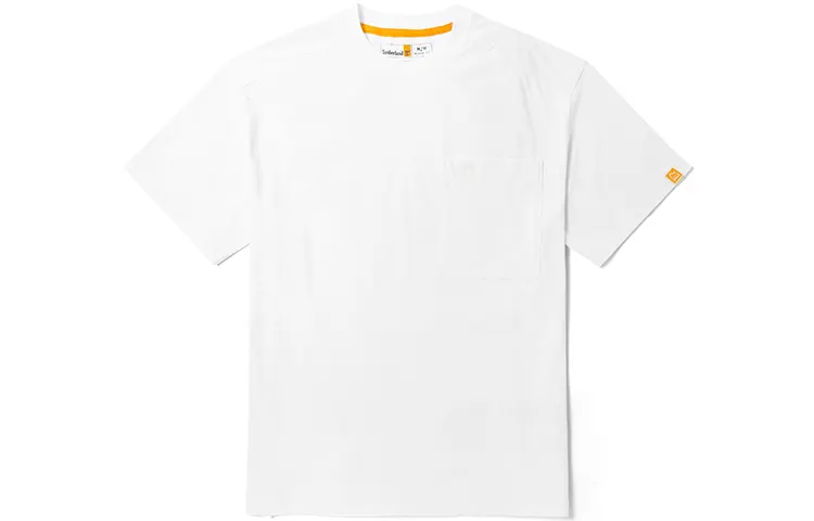 Timberland T Shirts Men's White Crew Neck Moderate Straight Fit