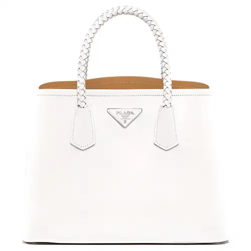 PRADA Leather Handbag, Shoulder Bag, Crossbody Bag Women's White
