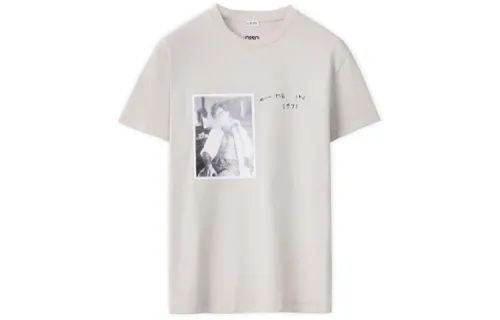 LOEWE T Shirts Men's Gray Crew Neck Moderate Straight Fit