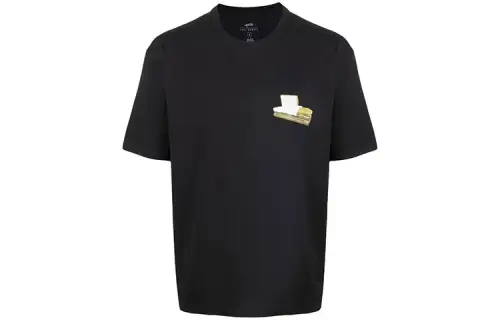 Vans T Shirts Men's Black Crew Neck Moderate Straight Fit
