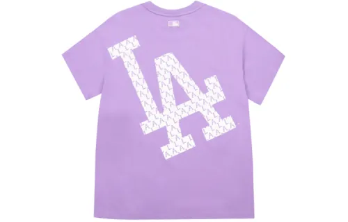 MLB Los Angeles Dodgers T Shirts Unisex Purple Crew Neck Moderate