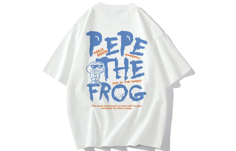Pepe The Frog T Shirts Unisex Crew Neck Moderate Heavyweight