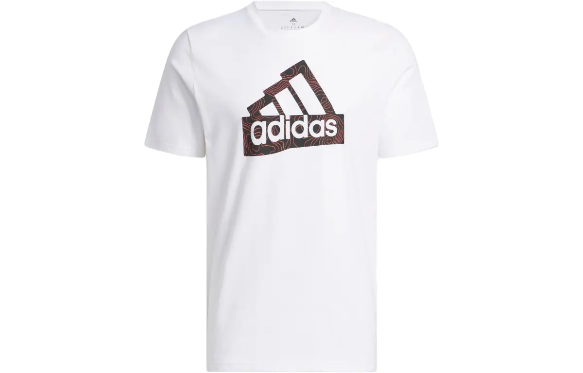 Adidas T-Shirts Men's White Crew Neck Moderate