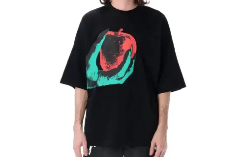PALM ANGELS T Shirts Men's Black Crew Neck Straight Fit