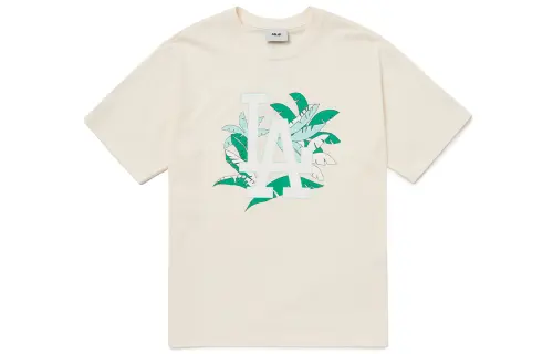 MLB Los Angeles Dodgers T Shirts Unisex Cream Crew Neck Moderate Straight Fit