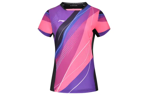 Li Ning Table Tennis Collection T Shirt Unisex Fluorescent Lotus Pink