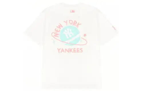 MLB Drop Shoulder Sleeve T-Shirt Unisex Cream