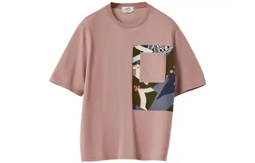 HERMES T Shirt Men's Cameo Brown