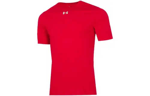 Under Armour T Shirts Men's Red Crew Neck Moderate Straight Fit